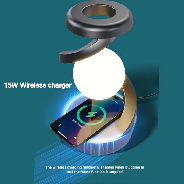 Rotary Wireless Charger RGB Lamp